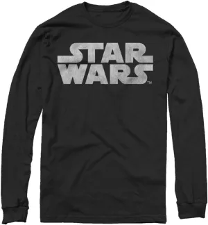 STAR WARS Men's Simplest Logo Graphic Long Sleeve Tee
