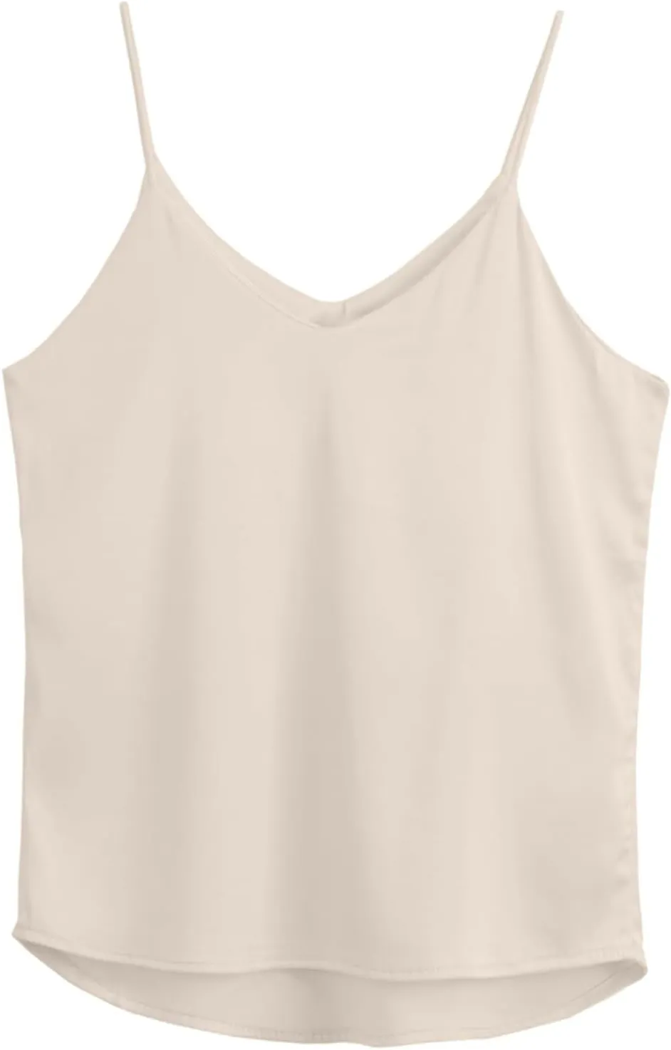 Summer V Neck Tank Tops For Women Silk Satin Summer Sleeveless Camisole Straps Top Baggy Top