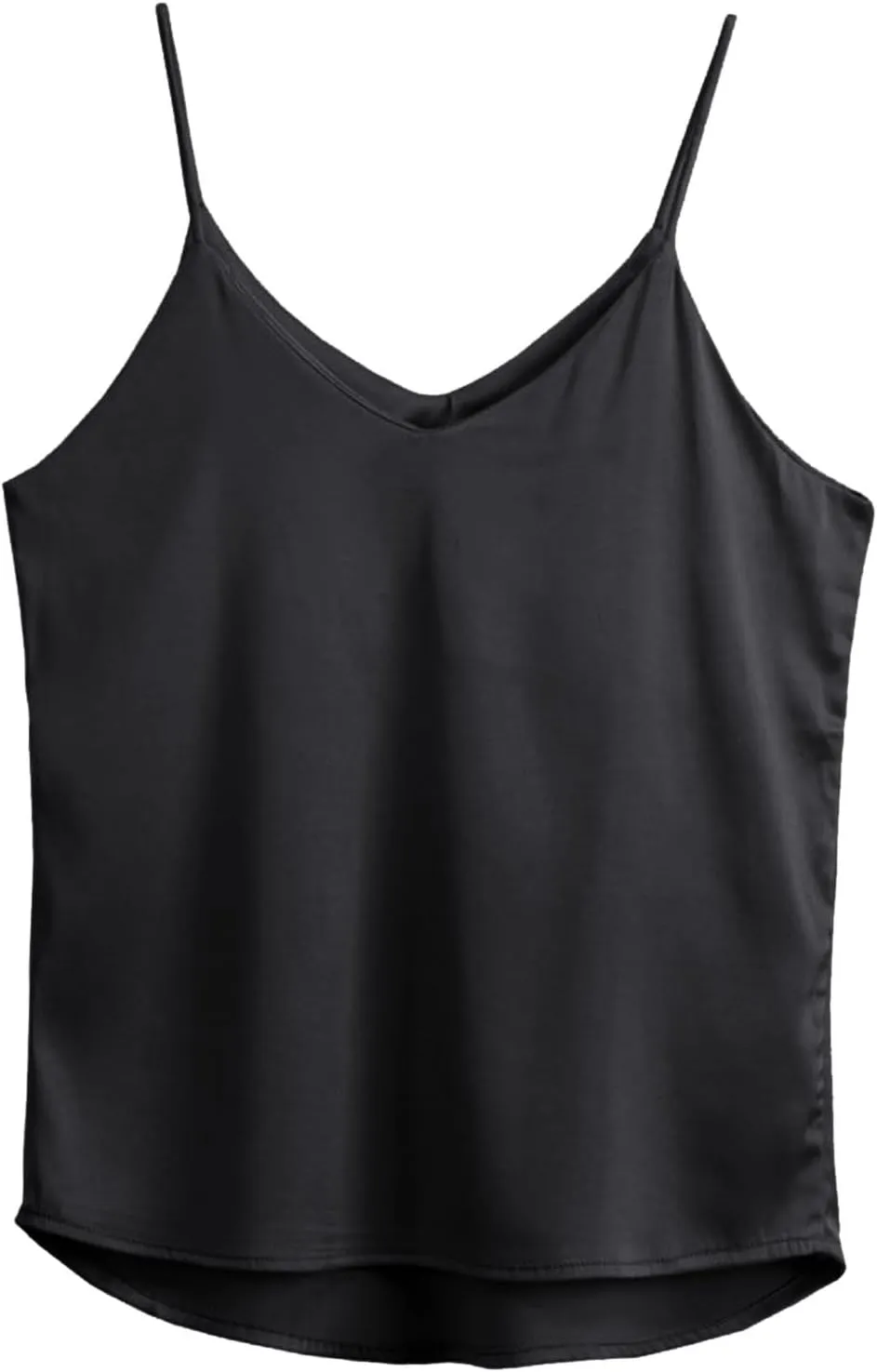 Summer V Neck Tank Tops For Women Silk Satin Summer Sleeveless Camisole Straps Top Baggy Top
