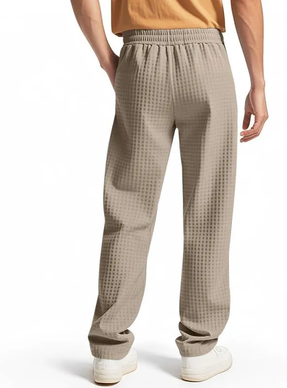 Sweatpants for Men Tapered Tactical Slacks Man Sport Elasticated Regular Elastic Waist Solid Split Leggings
