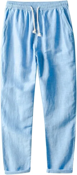 Sweatpants for Men Vintage Slacks Men Sports Tapered Utility Cosy Elasticated Waist Solid Color Split Cargo