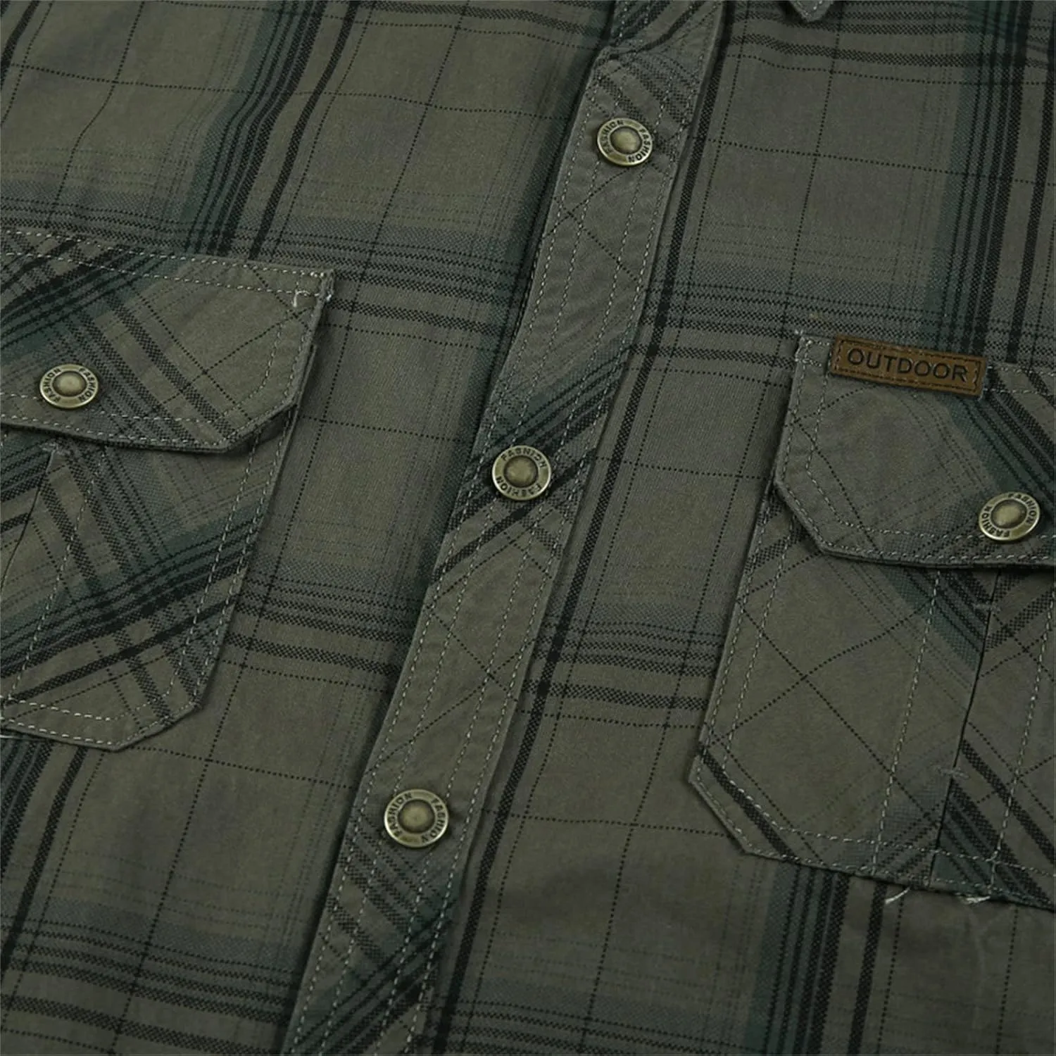 Tactical Long Sleeve Shirts for Men Military Button Up Snap Work Shirts Quick Dry Western Tops