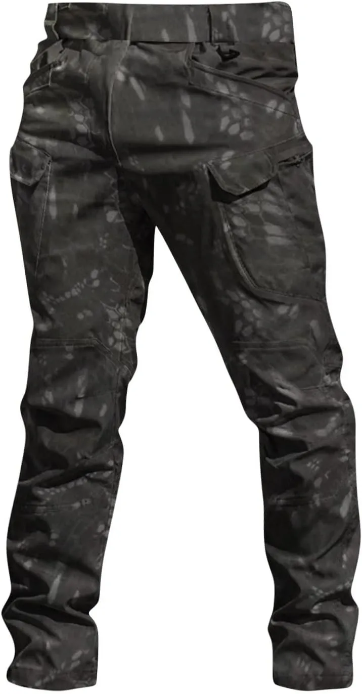 Tactical Pants for Men Water Resistant Hiking Cargo Pants Multi Pockets Stretch Waterproof Quick Dry Work Pants