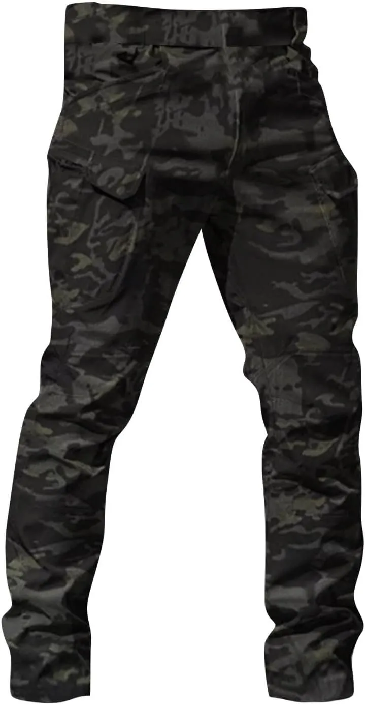 Tactical Pants for Men Water Resistant Hiking Cargo Pants Multi Pockets Stretch Waterproof Quick Dry Work Pants