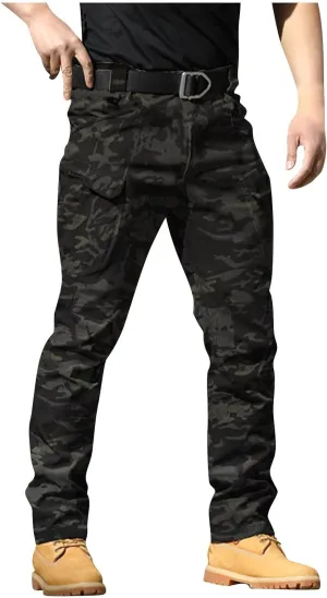 Tactical Pants for Men Water Resistant Hiking Cargo Pants Multi Pockets Stretch Waterproof Quick Dry Work Pants