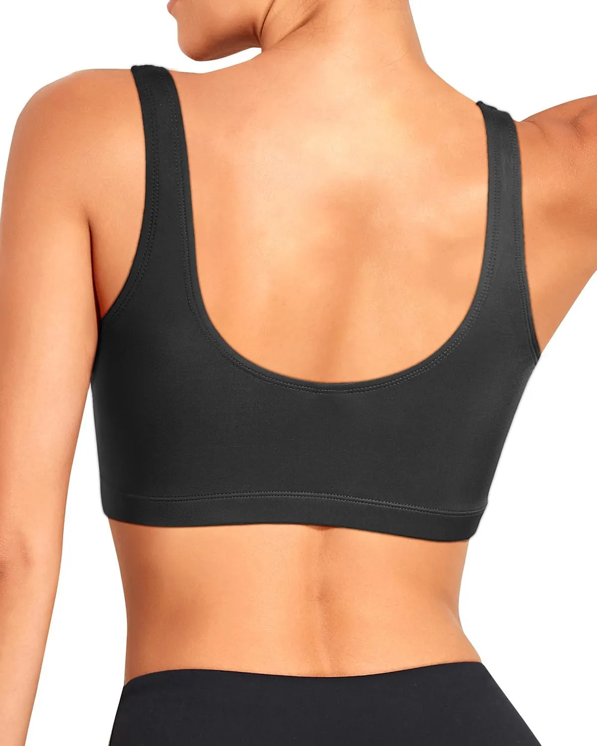 Tempt Me Women Sports Bra Bikini Top Push Up Scoop Neck Bathing Suits Top for Teen Girls