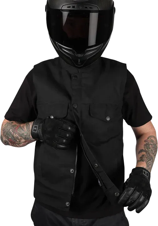 THRASHIN SUPPLY CO. Nightrider v2 Riding Vest - Black - Large - TMJ-12-10