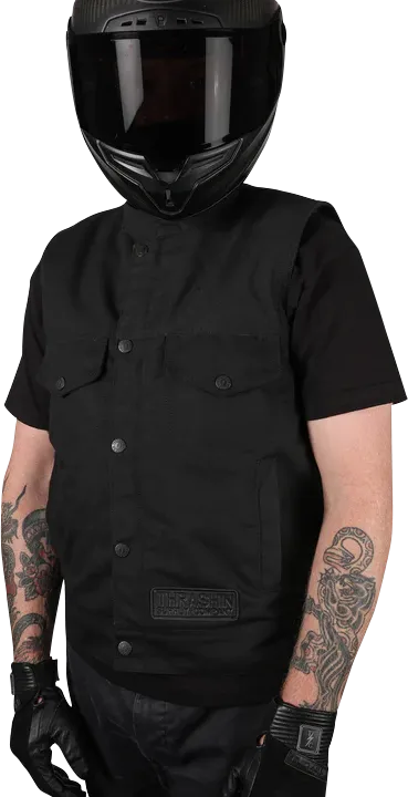 THRASHIN SUPPLY CO. Nightrider v2 Riding Vest - Black - Large - TMJ-12-10