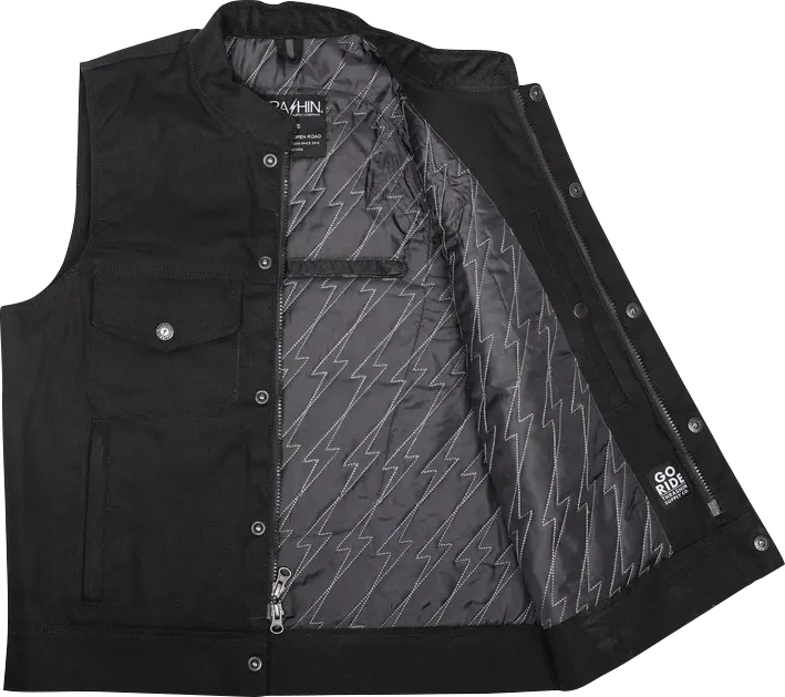 THRASHIN SUPPLY CO. Nightrider v2 Riding Vest - Black - Large - TMJ-12-10
