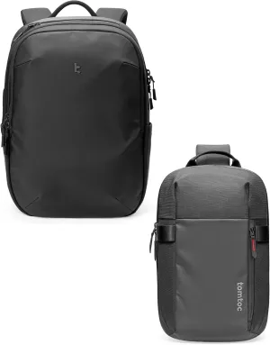 tomtoc 17.3 Inch Laptop Backpack & Sling Bag Crossbody Backpack S
