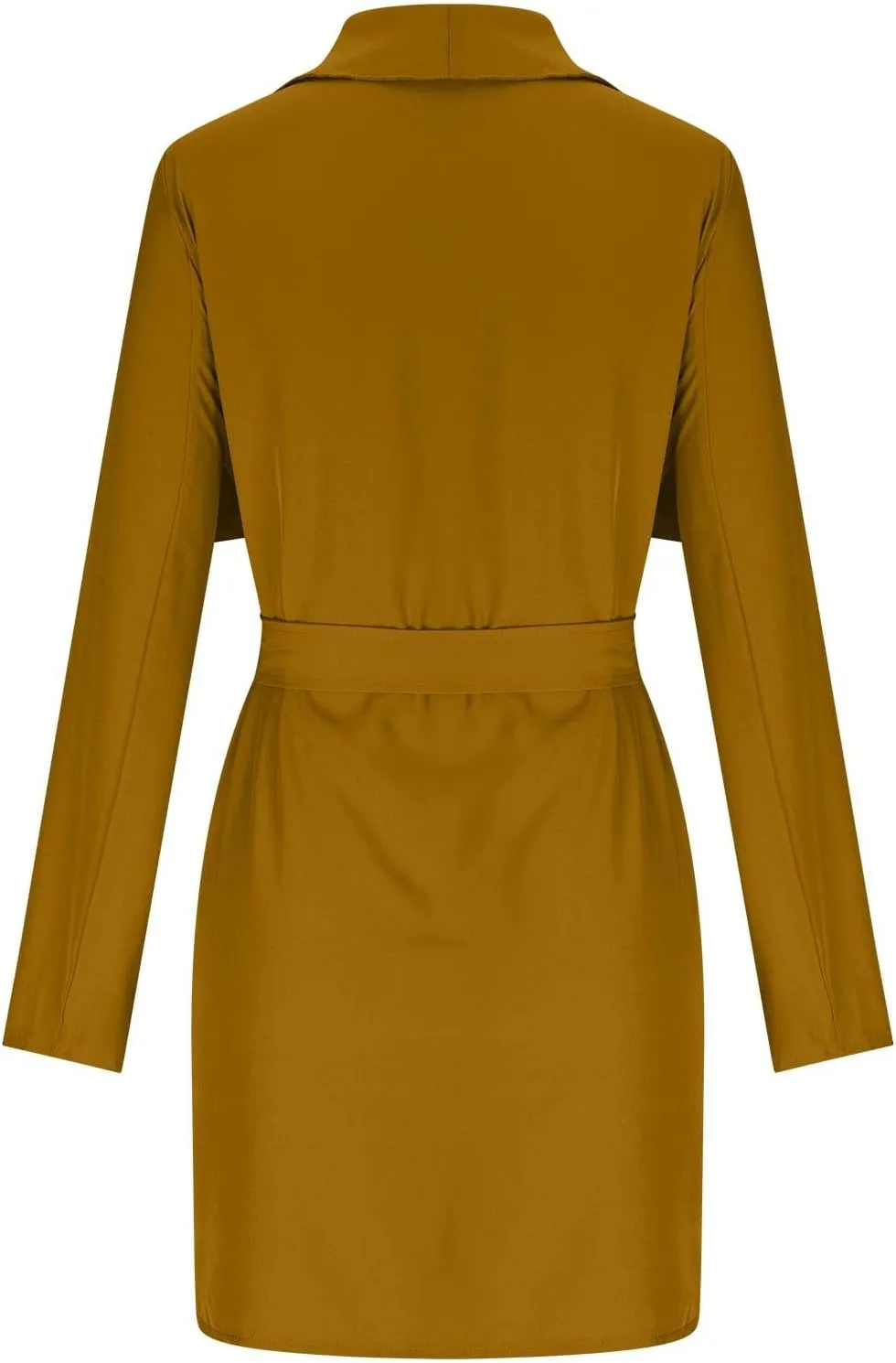 Trench Coat for Women Lightweight V Neck Fall Outfit Long Sleeve Belted Casual Pea Coat Office Work Jackets