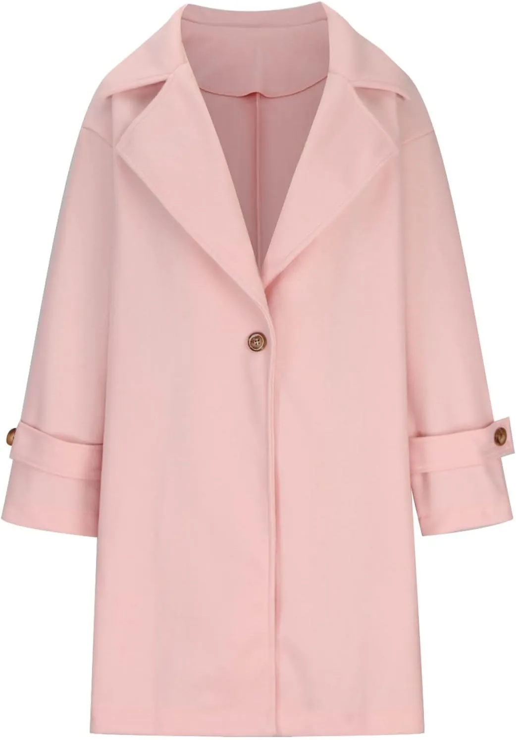 Trench Coats for Women 2024 Wool Blend Warm Winter Coats 2024 Casual Notch Lapel Single-Breasted Pea Coats