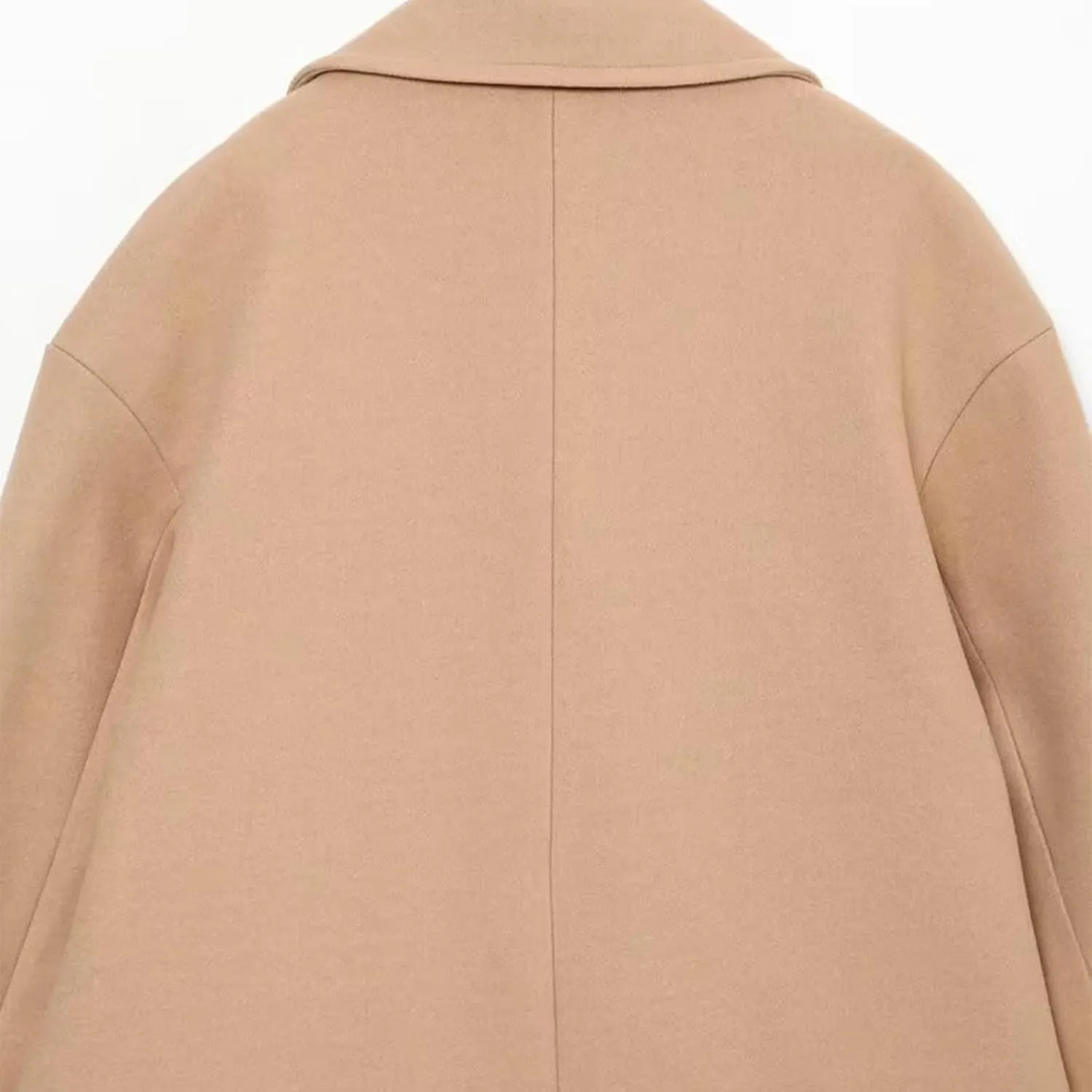 Trench Coats for Women Casual Wool Blend Fall Winter Warm Jacket Notch Lapel Single-Breasted Pea Coat With Pockets