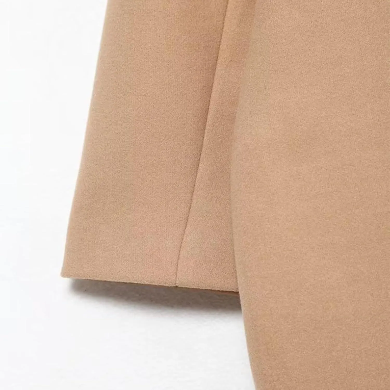 Trench Coats for Women Casual Wool Blend Fall Winter Warm Jacket Notch Lapel Single-Breasted Pea Coat With Pockets