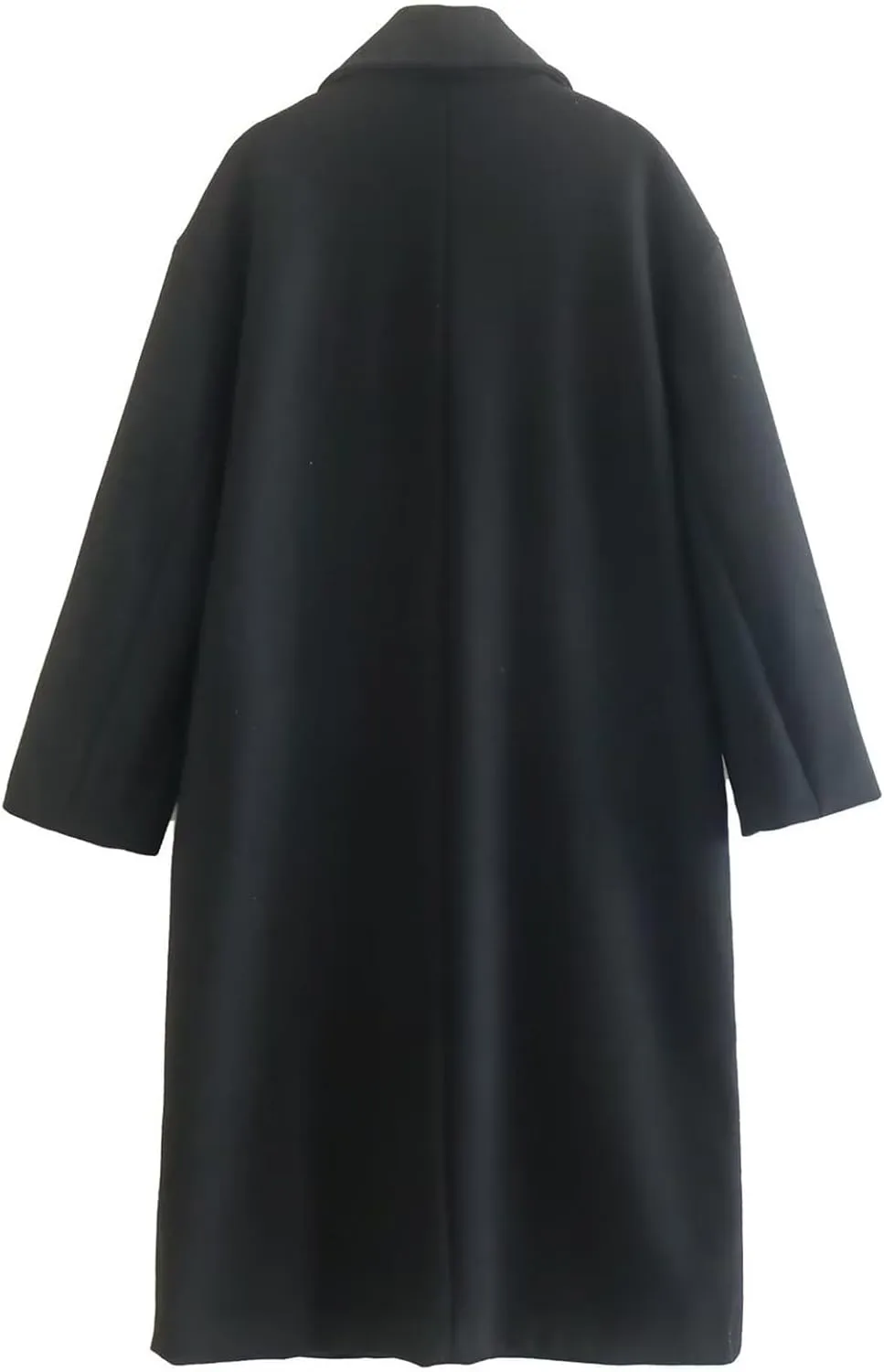 Trench Coats for Women Winter Wool Blend Pea Coat Casual Notched Lapel Collar Overcoat Long Jacket Outerwear