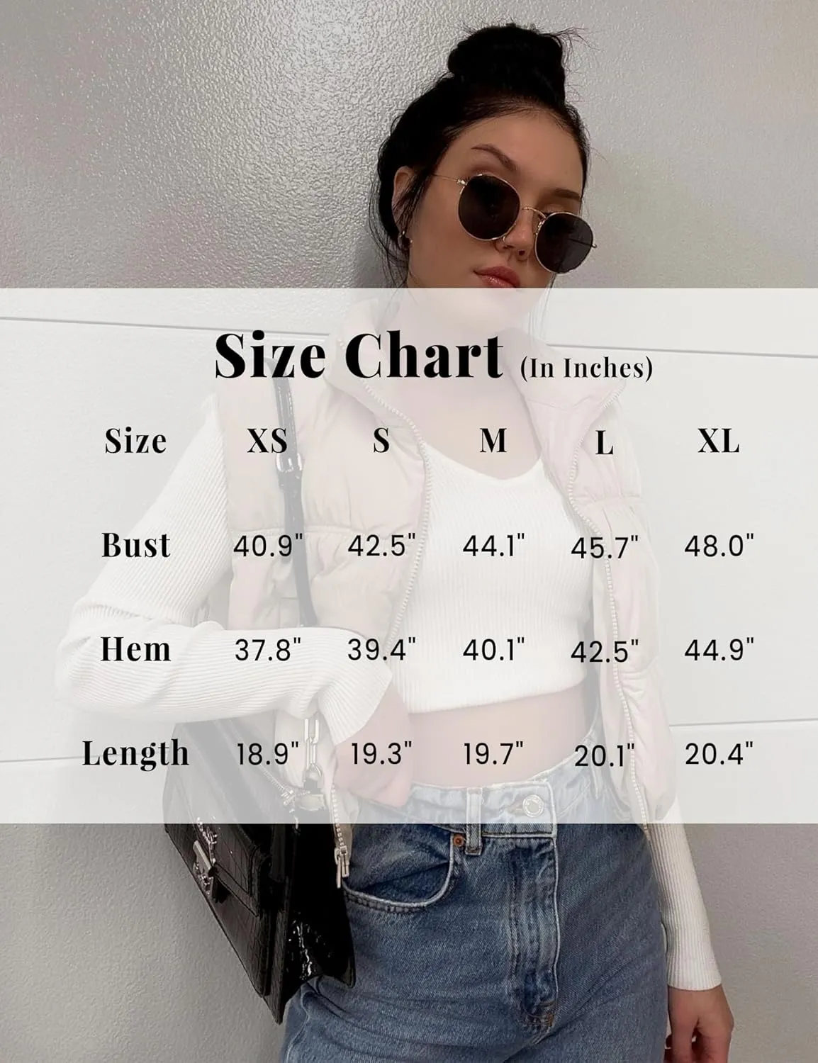 UANEO Womens Cropped Puffer Vest Zip Up Stand Collar Sleeveless Padded Cropped Vest