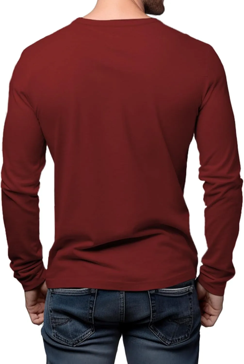 V Neck T Shirts Men  Light and Soft Pullover T Shirt with Long Sleeve- Perfect for Daily Use or Casual Events