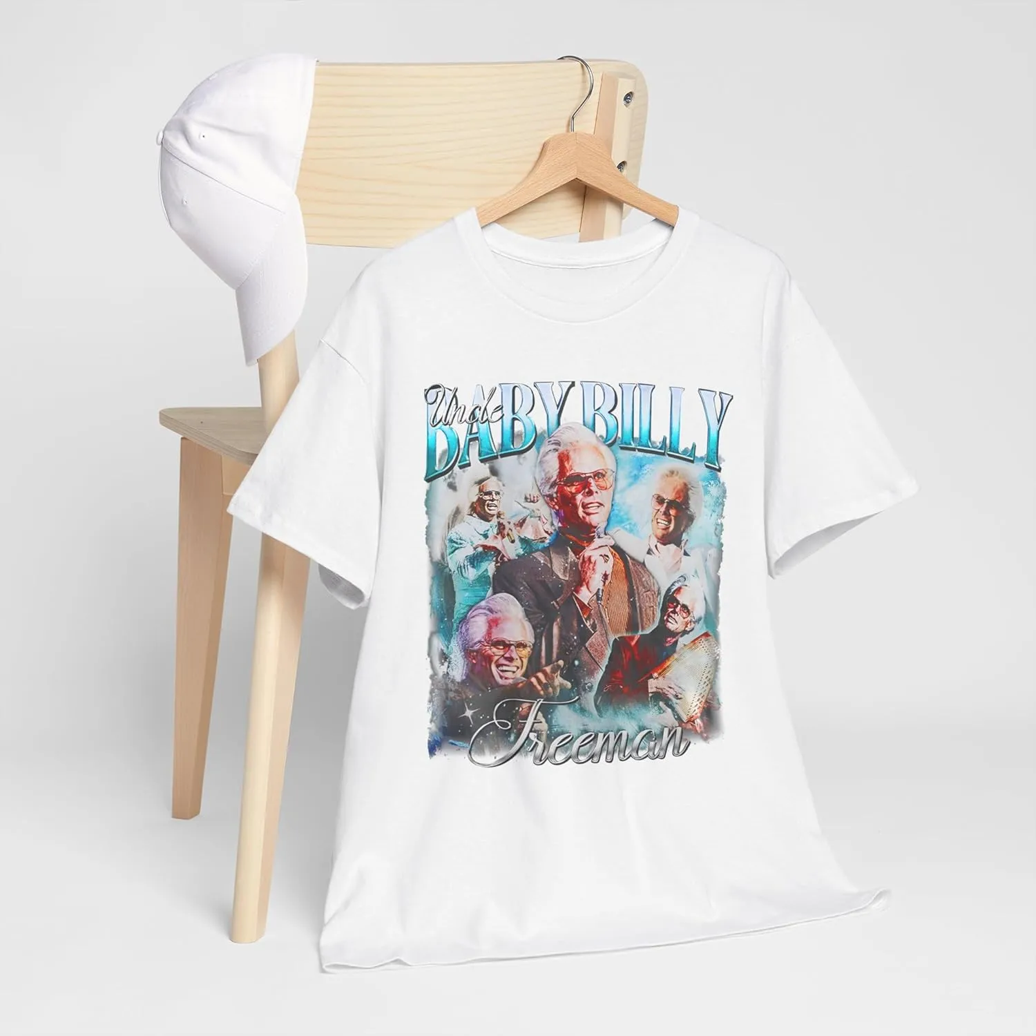 Vintage Uncle Southern Baby Icon Billy Tee | 90s Throwback Bible Game Graphic | Retro Preacher Energy Shirt