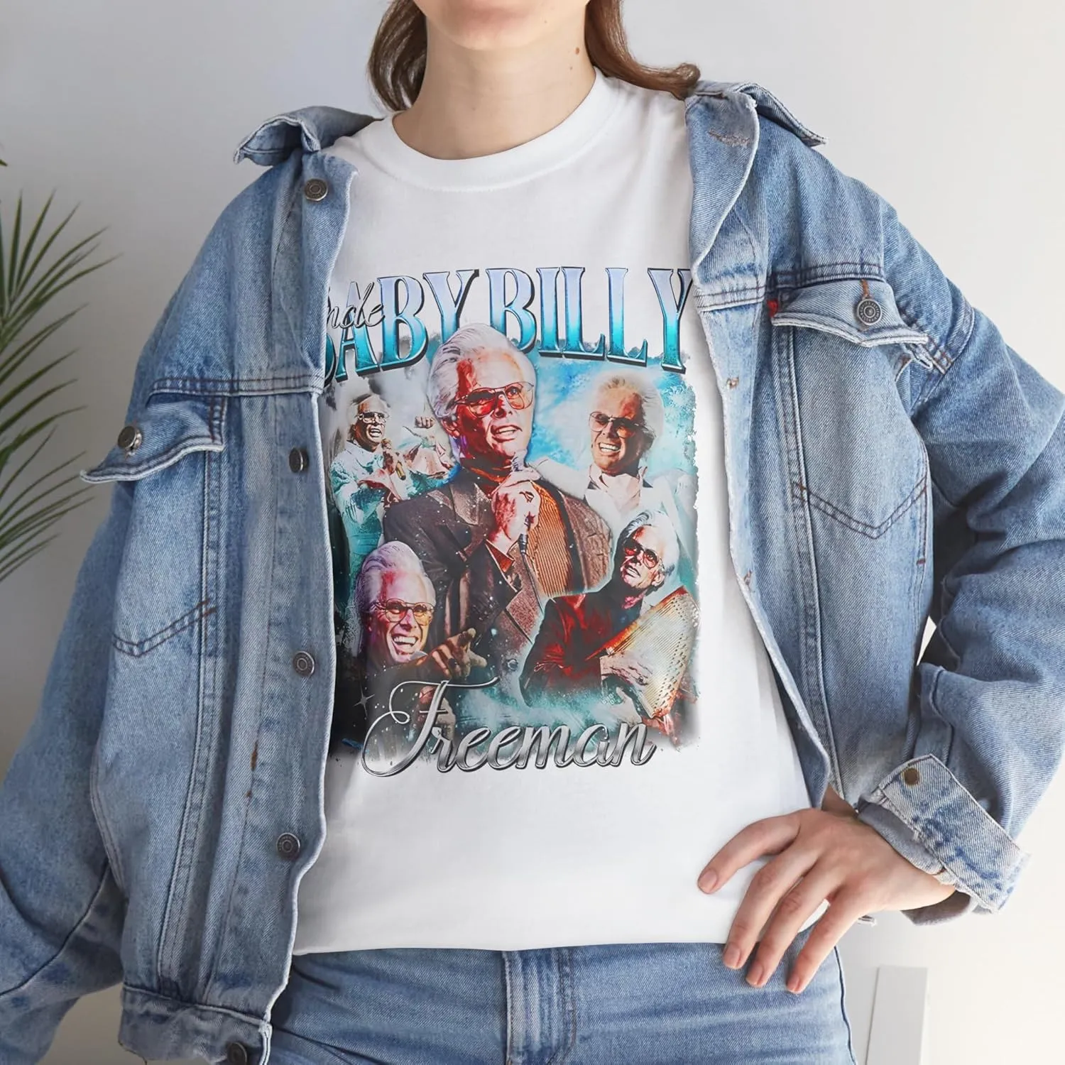 Vintage Uncle Southern Baby Icon Billy Tee | 90s Throwback Bible Game Graphic | Retro Preacher Energy Shirt