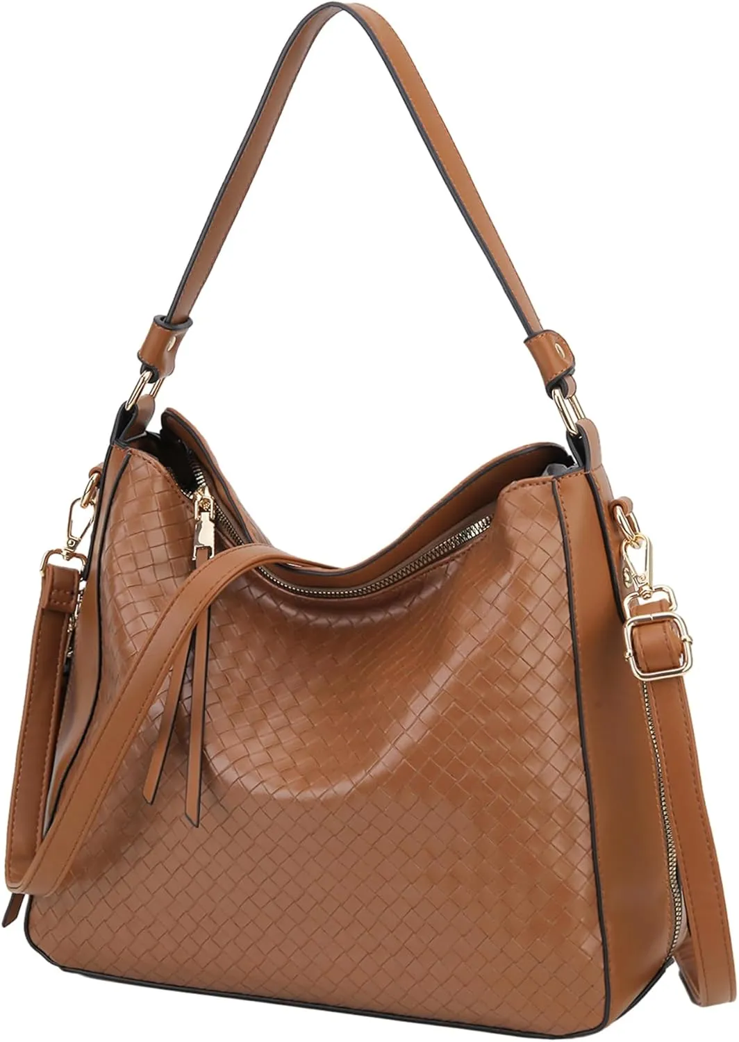 VX VONXURY Hobo Bags for Women, Faux Leather Tote Purse Ladies Handbag Medium Shoulder Bags with Side Pockets for Work Travel