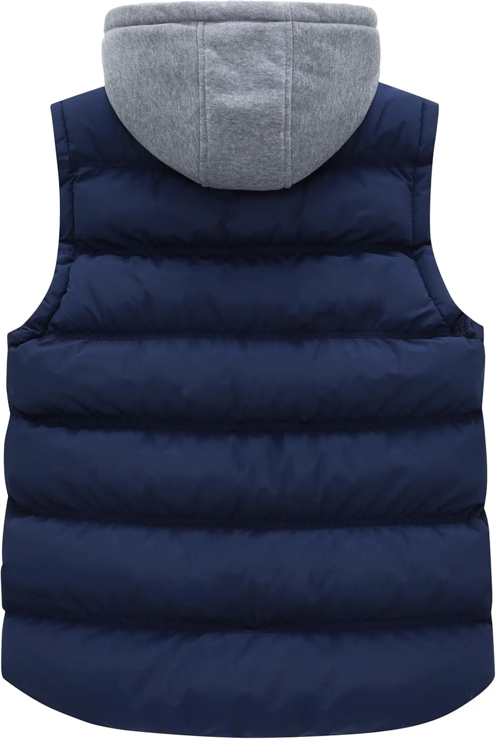 Wantdo Men's Thicken Winter Vest Water-Resistant Puffer Jacket Thicken Vest with Removable Hood