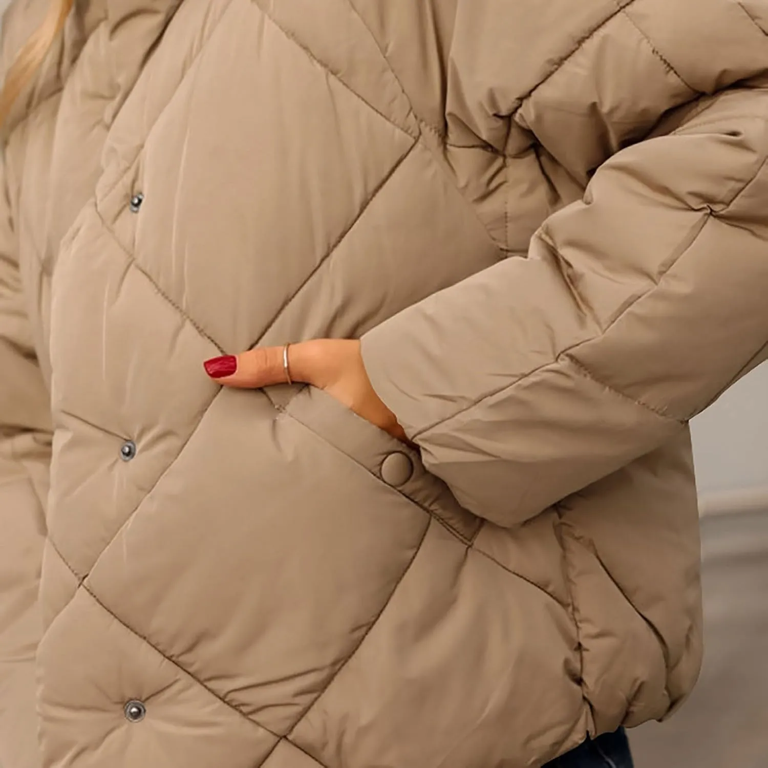 Waterproof Winter Coats For Women Long Sleeve Down Jacket Women'S Puffer Jackets Snow Clothes For Women