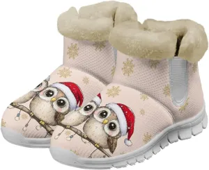 Winter Boots for Women White Sole Snow Boots Anti-Slip Outsole Ankle Boots Warm Fur Lining Mid Boot Walking Booties
