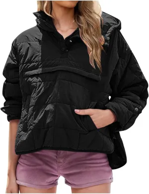 Winter Coats For Women With Hood Fleece Lined Thicken Warm Puffer Jackets Full Zipper Parkas Trendy 2025 Clothes