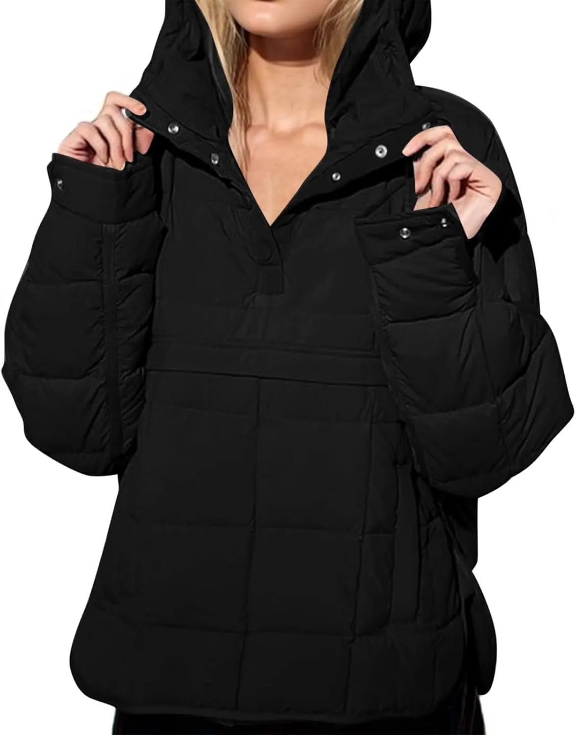 Winter Coats For Women With Hood Fleece Lined Thicken Warm Puffer Jackets Full Zipper Parkas Trendy 2025 Clothes