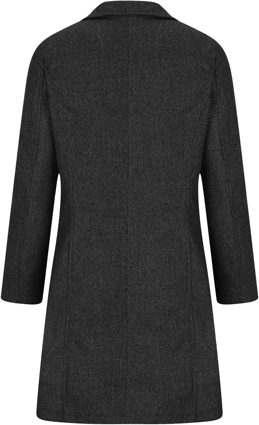 Winter Coats For Women Wool Blend Coat Fashion Button Lapel Solid Color Peacoat Fall Casual Going Out Long Overcoat