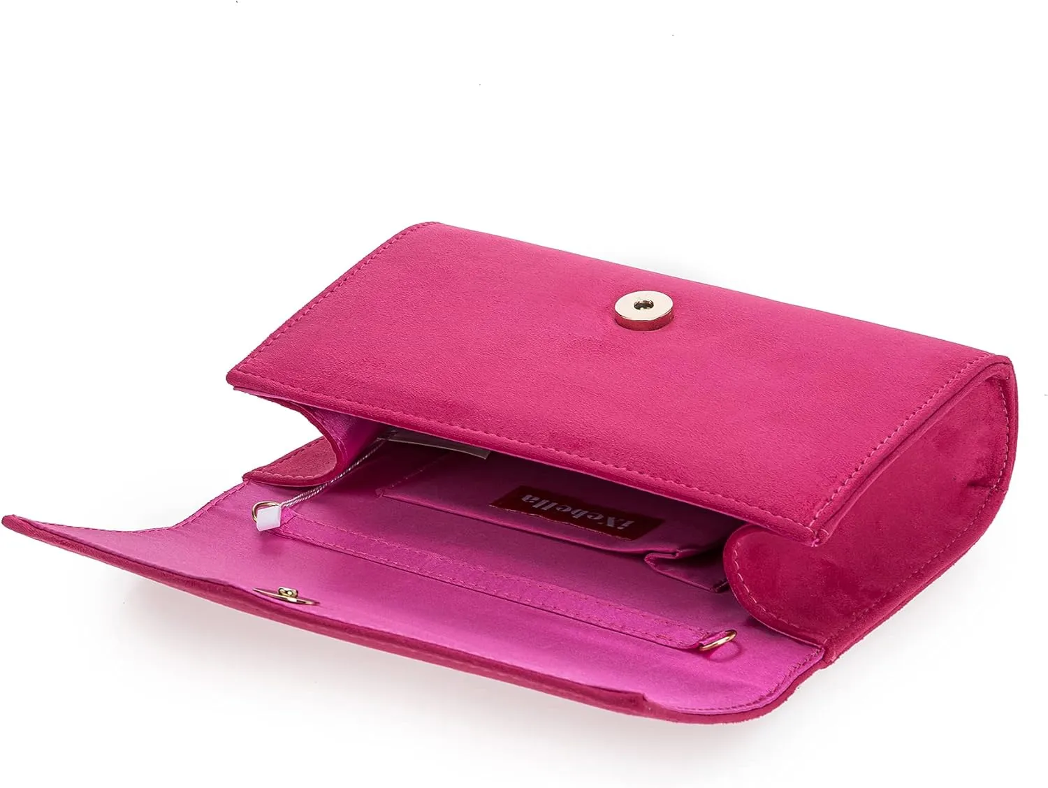 Women Evening Bag Dressy Clutch Handbag Faux Suede Purse for Wedding