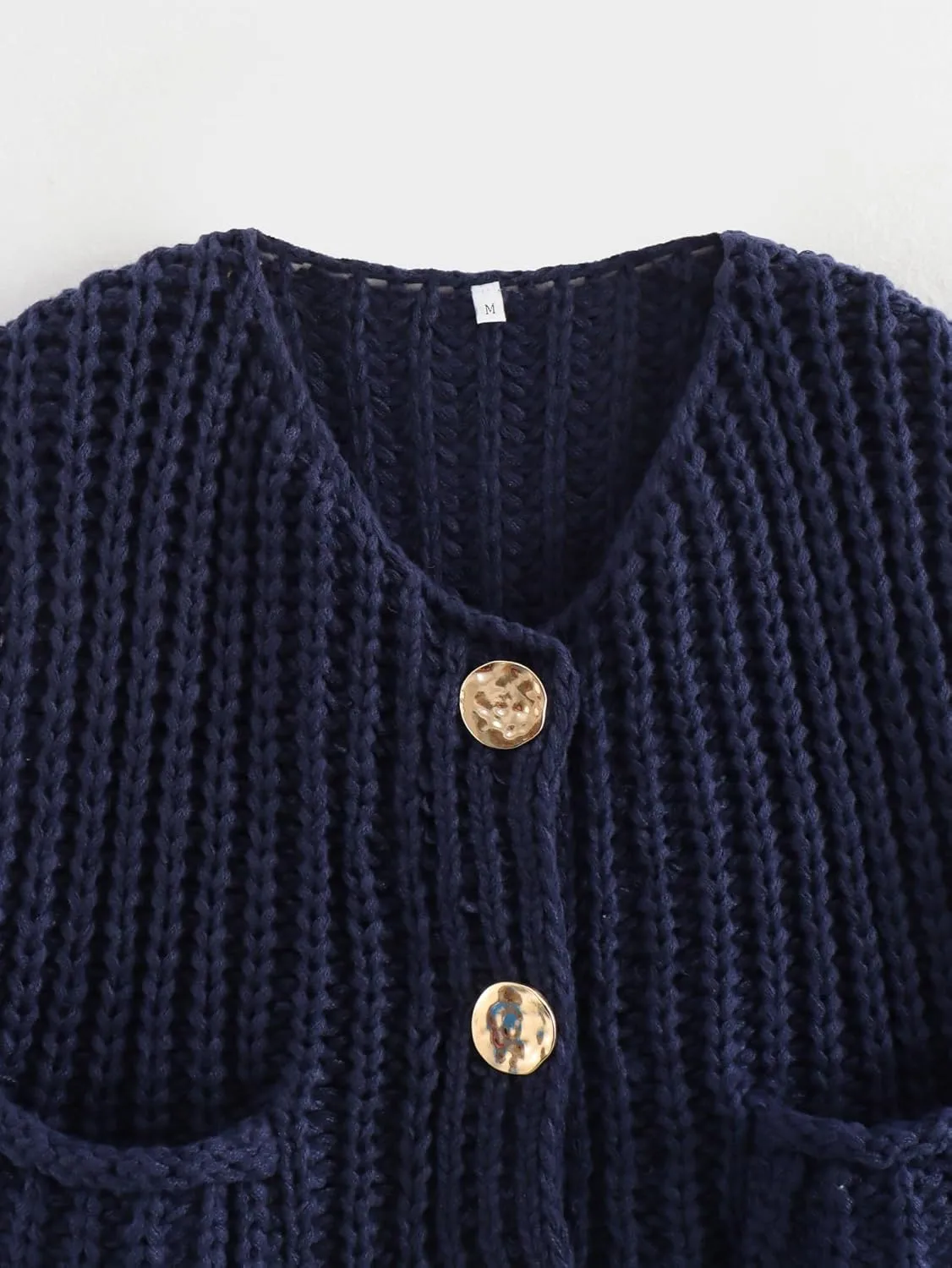 Womens Crochet Knit Top Sleeveless Button Down Crop Top Open Front Sweater Cardigan Vest with Pockets