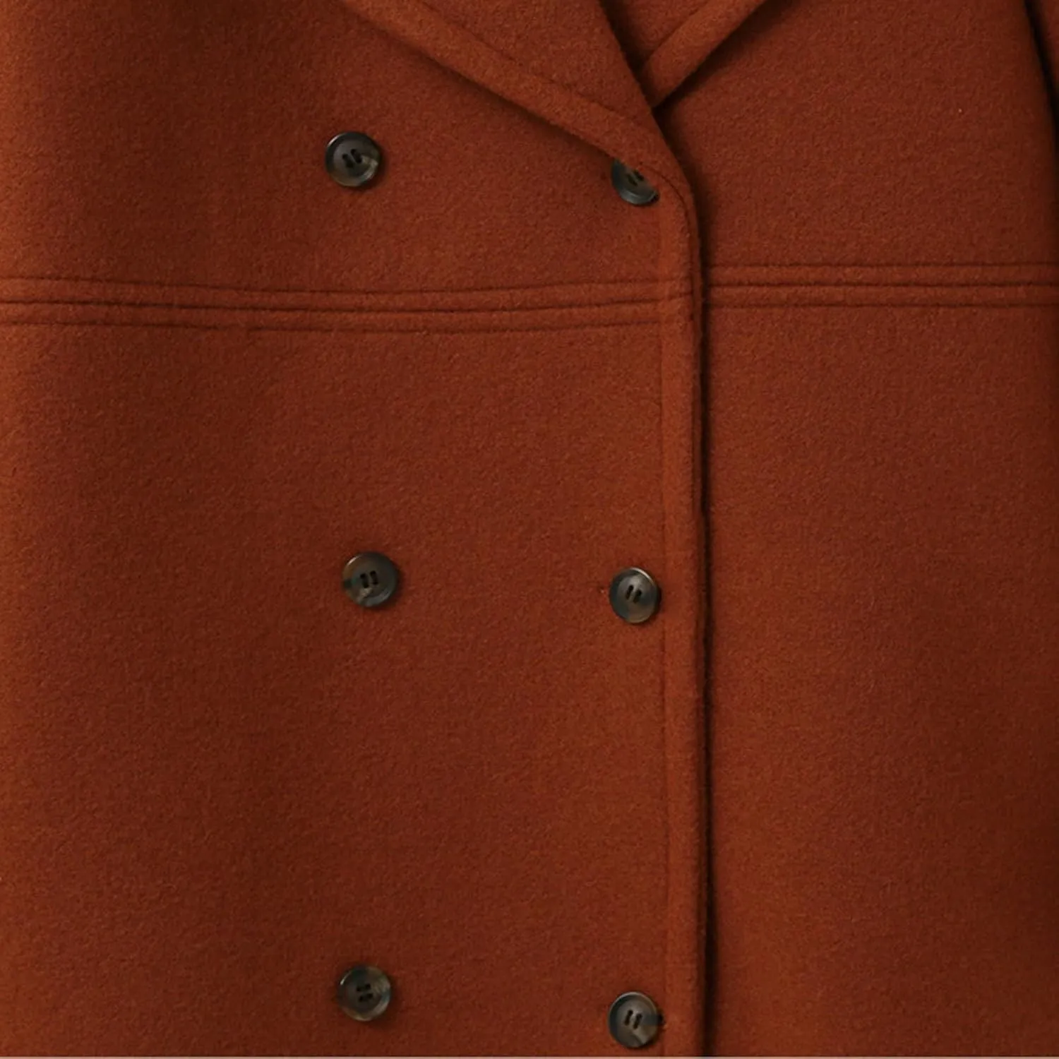 Women's Double Breasted Wool Coats Casual Notched Lapel Oversized Pea Coat Soft Warm Winter Trench Coat Outwear