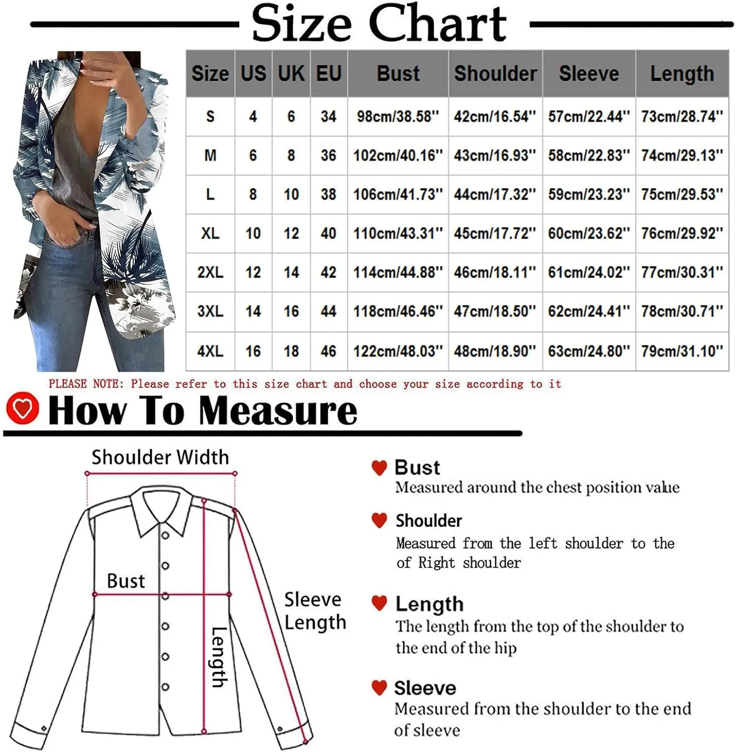 Women's Fall Casual Trendy Long Sleeve Lapel Floral Cardigan Jacket Plus Size