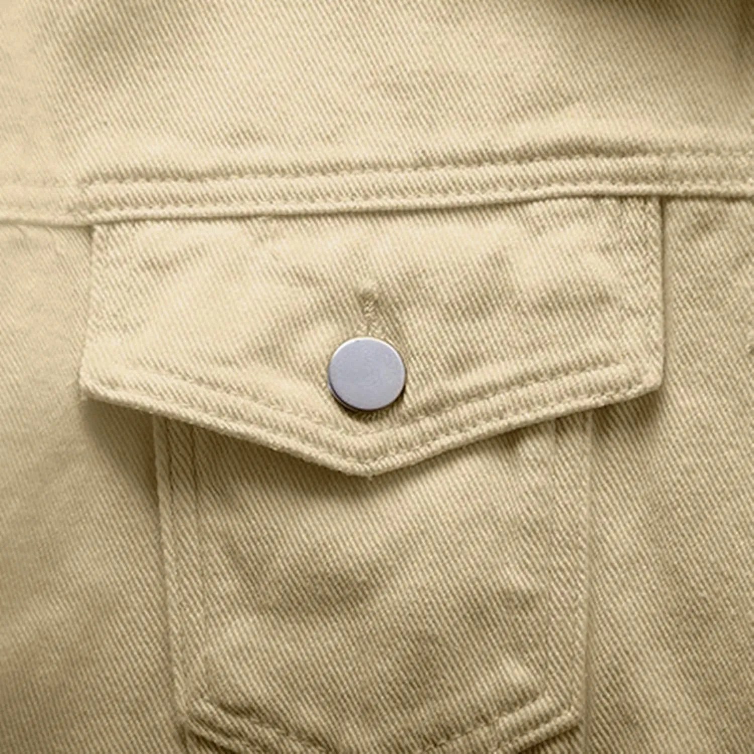 Women's Fashion Casual Colorful Solid Size Large Pocket Button Denim Coat Women's Short Coat Ladies Denim Jacket