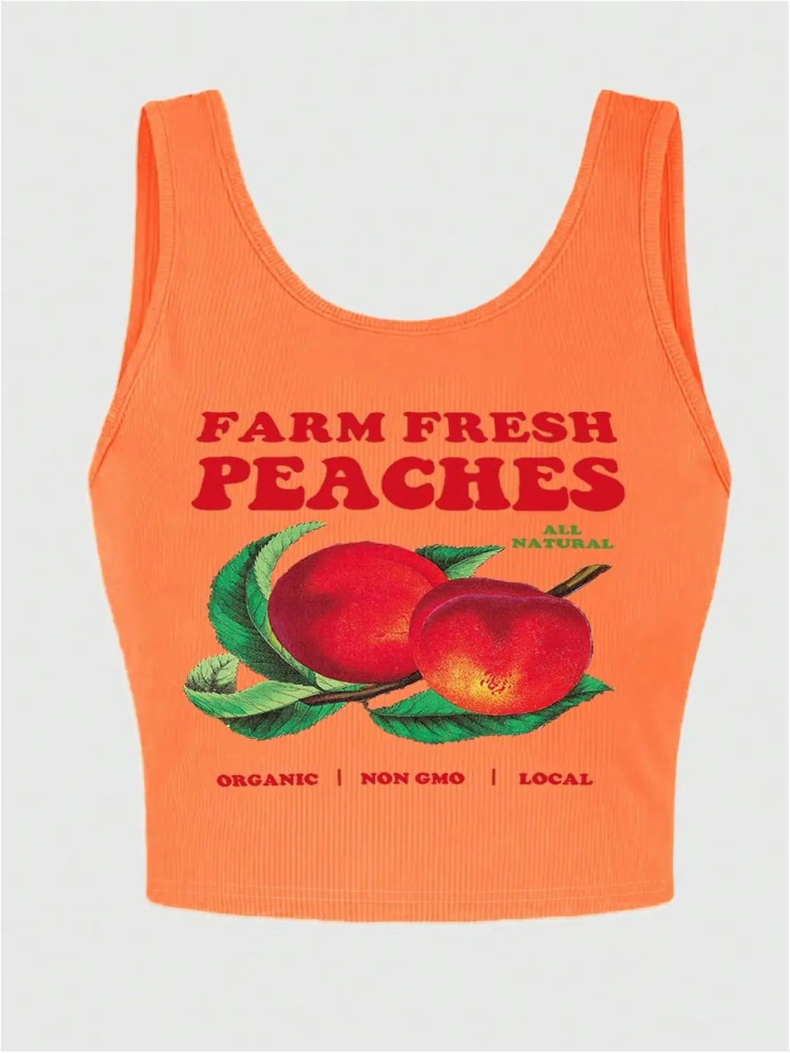 Women's Graphic Crop Tank Top Summer Round Neck Tank Top Shirts Casual Letter Print Sleeveless T Shirt