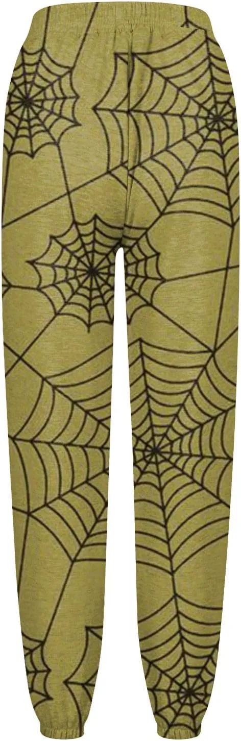 Womens Joggers with Pockets 2024 Trendy Baggy Sweatpants Plus Size Skeleton Print Hiking Pants Petite Lightweight