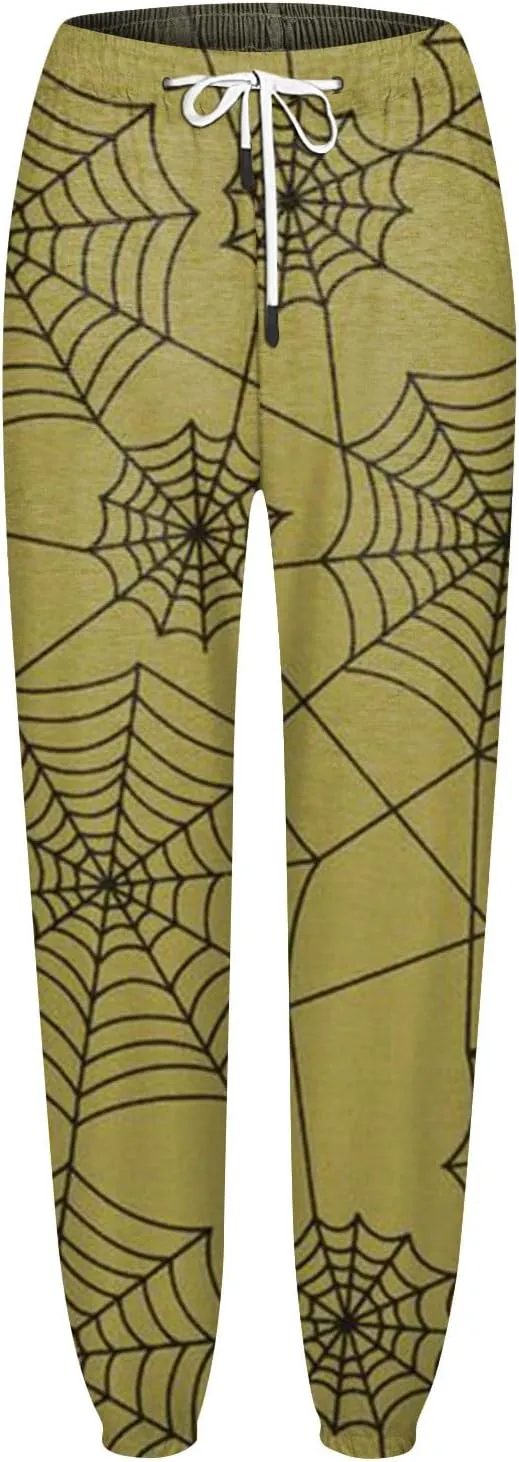 Womens Joggers with Pockets 2024 Trendy Baggy Sweatpants Plus Size Skeleton Print Hiking Pants Petite Lightweight