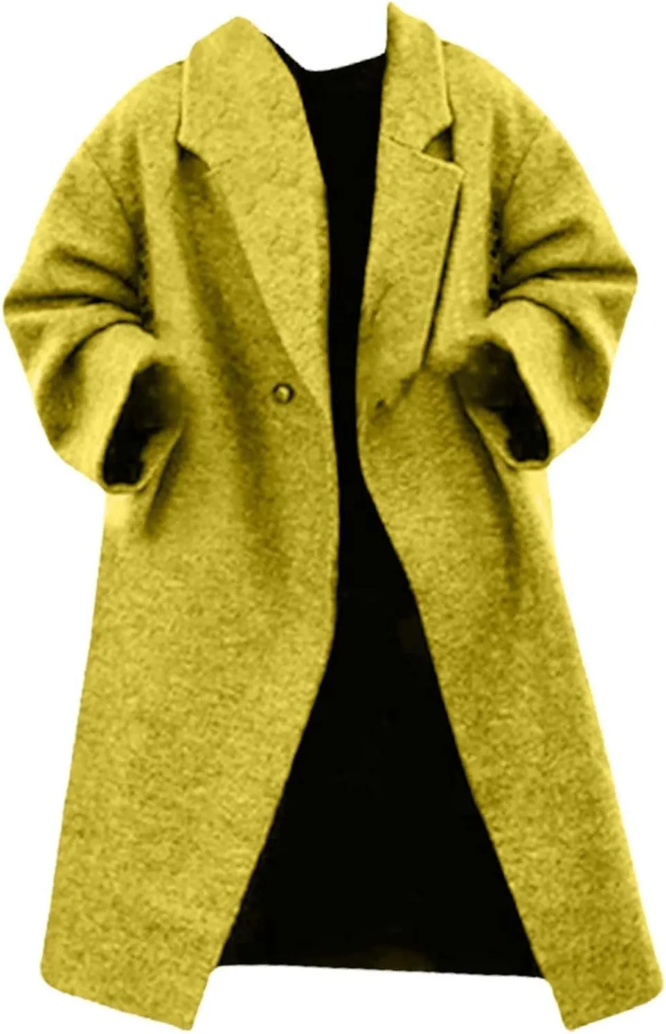 Women's Reversible Plaid Wool Blend Overcoat Fleece Notched Collar Double Breasted Pea Coat