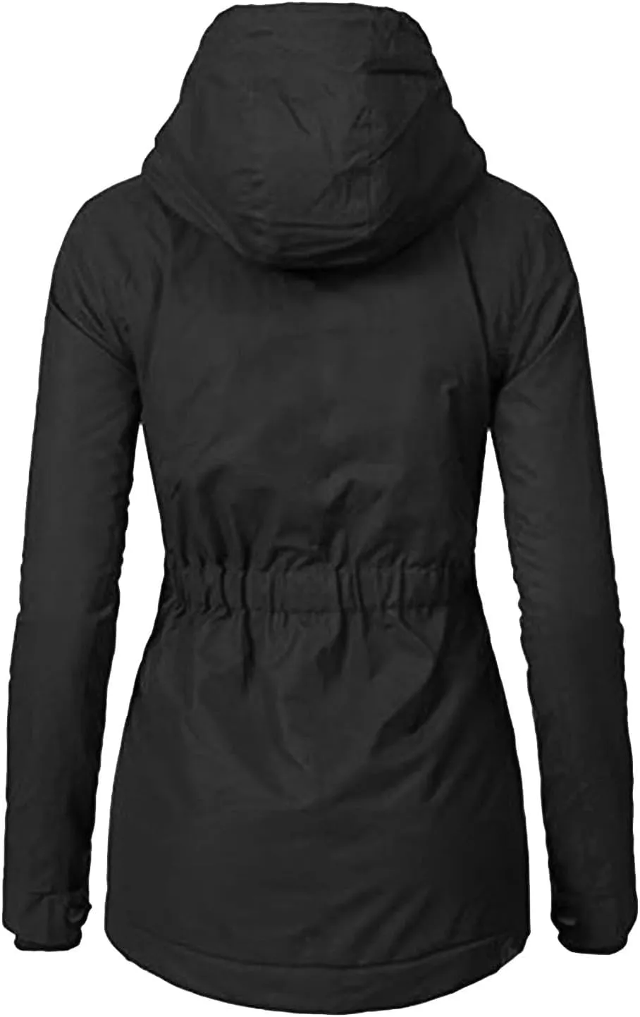 Women's Thickened Down Jacket Coats Fleece Lined Warm Parka4 Hooded Jacket 2024 Winter Outerwear