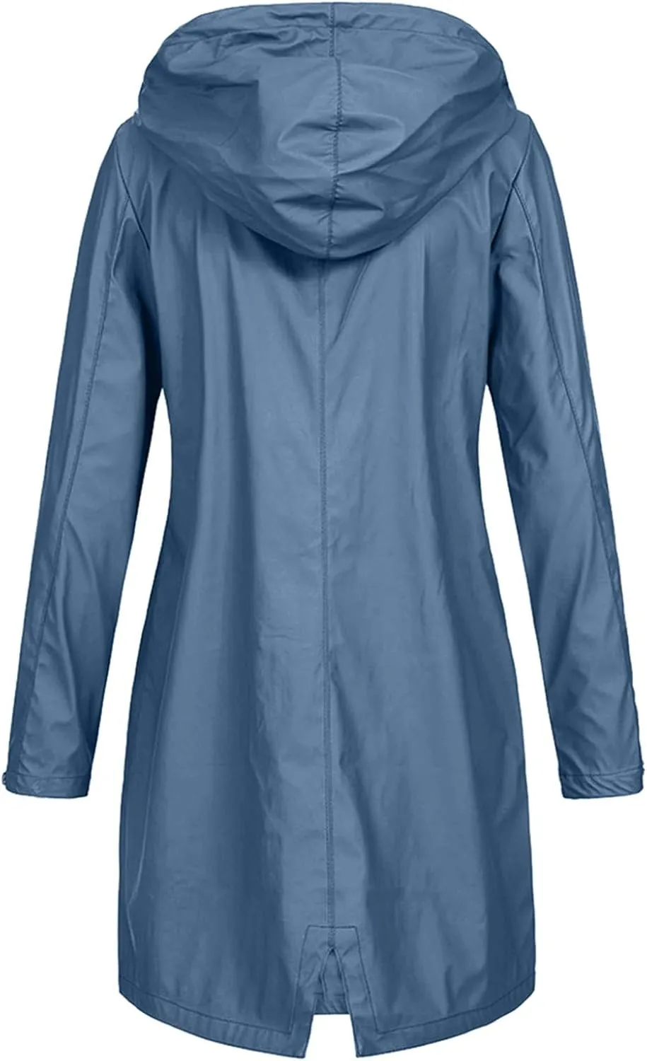 Womens Trench Coat Solid Hooded Jacket Windproof Outdoor Coat Plus Women'S Double Breasted Mid-Length Belted
