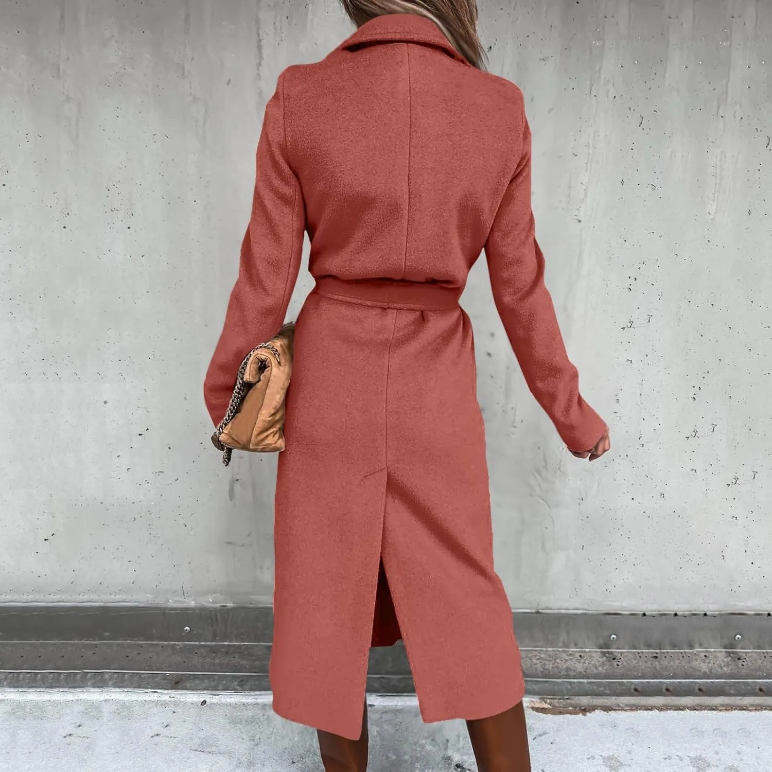 Womens Trench Coat Waterproow Jacket Loose Fitting Warm Winter Outwear Fashion Lapel Rain Trench Coat Women with