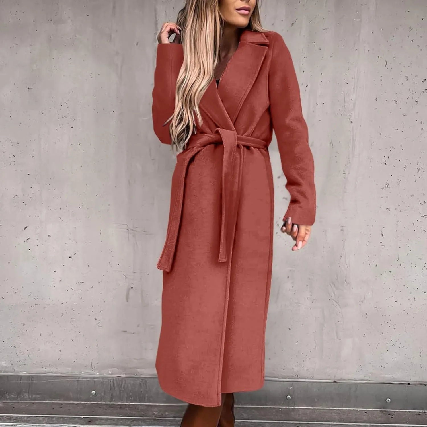 Womens Trench Coat Waterproow Jacket Loose Fitting Warm Winter Outwear Fashion Lapel Rain Trench Coat Women with