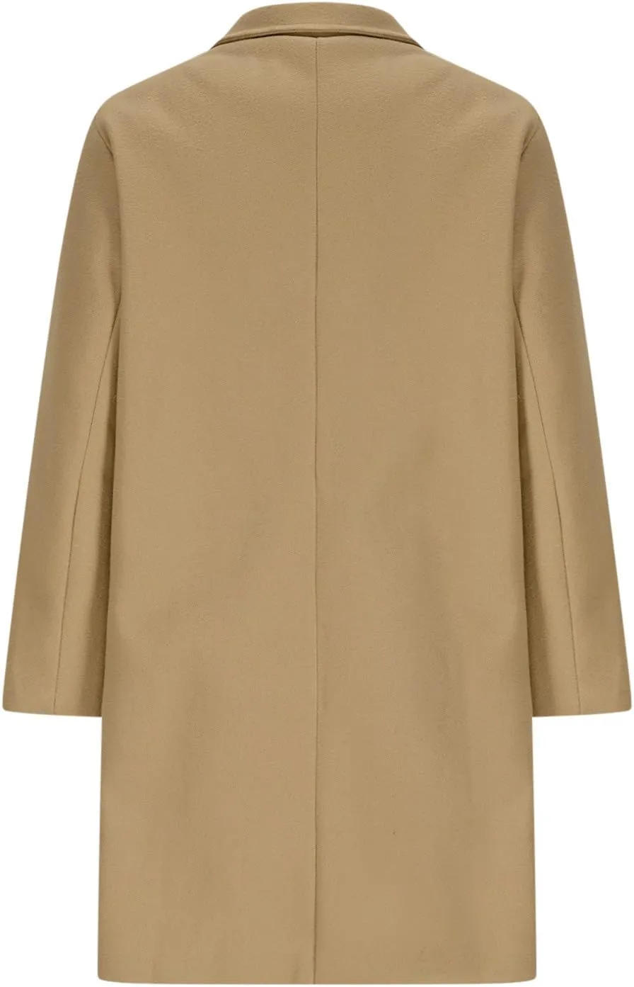 Womens Trench Coat Zip up Peacoat Wool Blend Long Coat Open Front Cardigan Casual Office Jacket Falll Winter Outfits