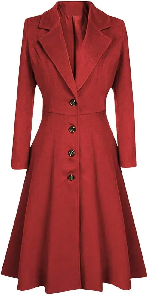Womens Winter Coat Winter Button Down Lapel Plush Plaid Coat Loose Long Coat Long Coats for Women Long Coats for
