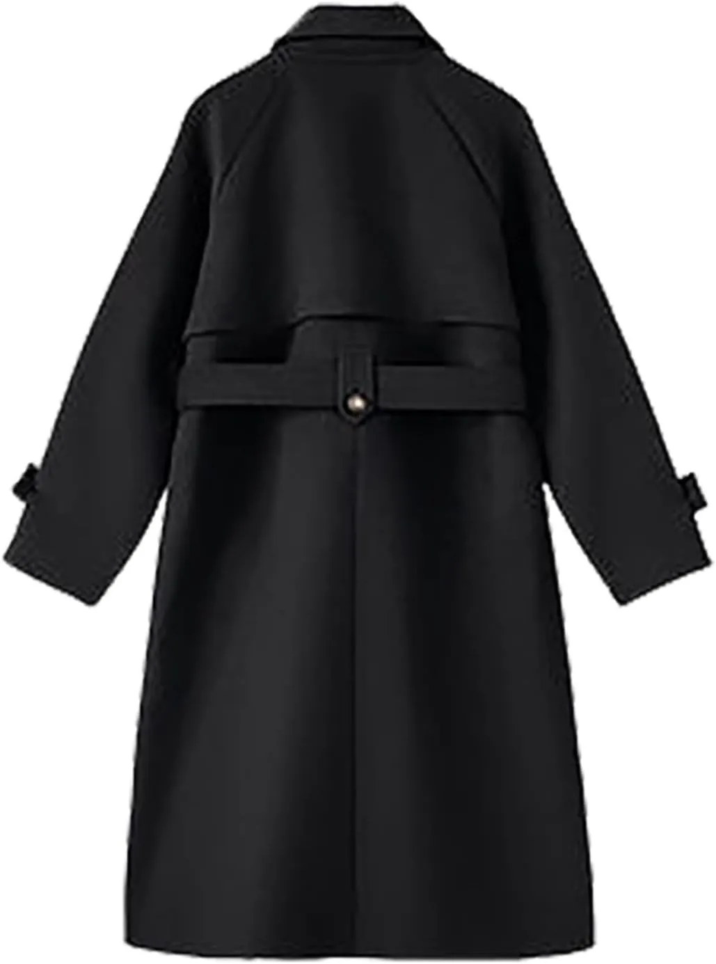 Women's Winter Coats Long Single-Breasted Outerwear Open Front Knitted Sweater Warm Trench Coat with Belt 2024