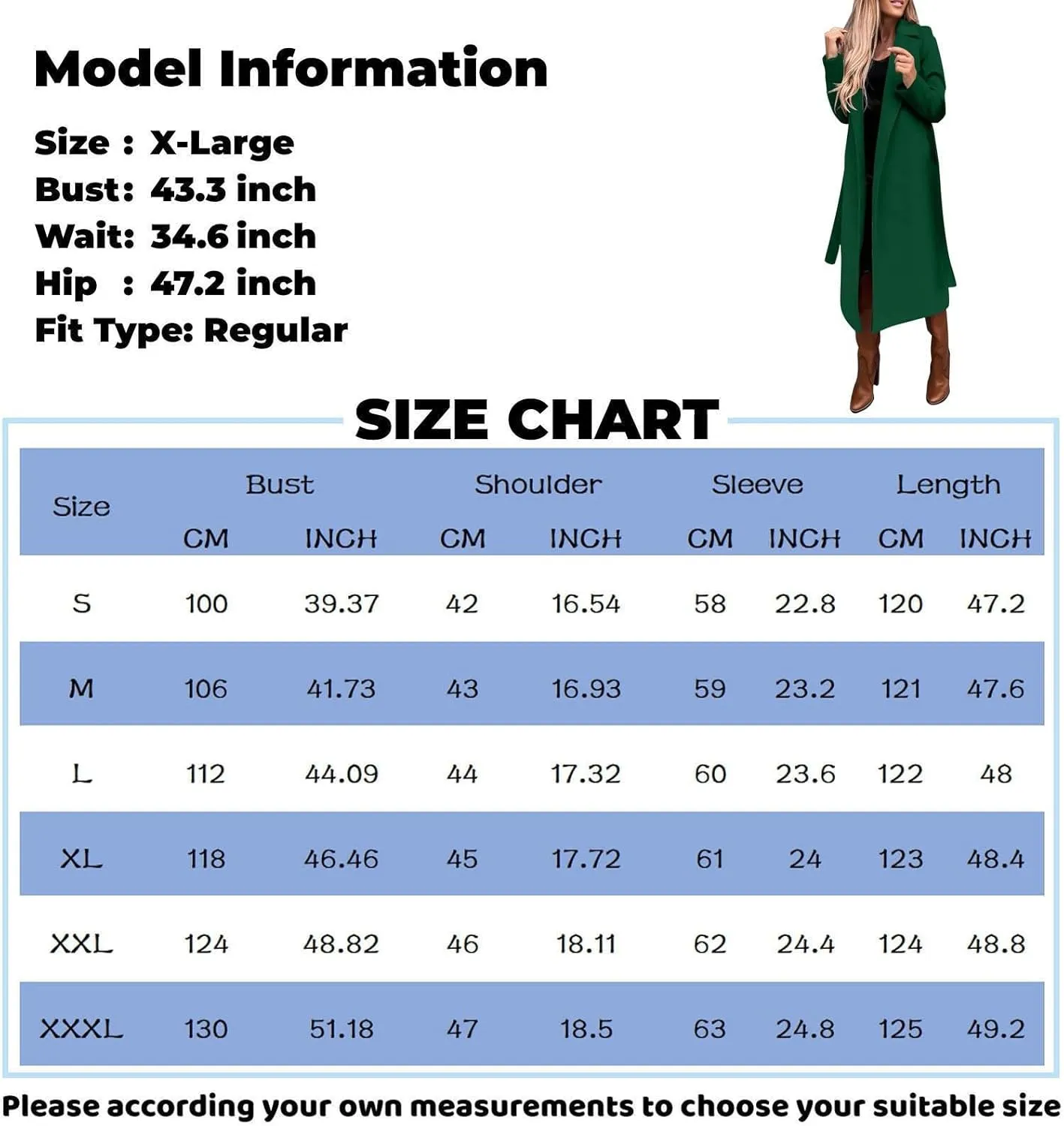 Womens Winter Trench Coats Elegant Long Length Slim Fit Coats Open Front Belt Overcoat Long Lapel Collar Pea Coat