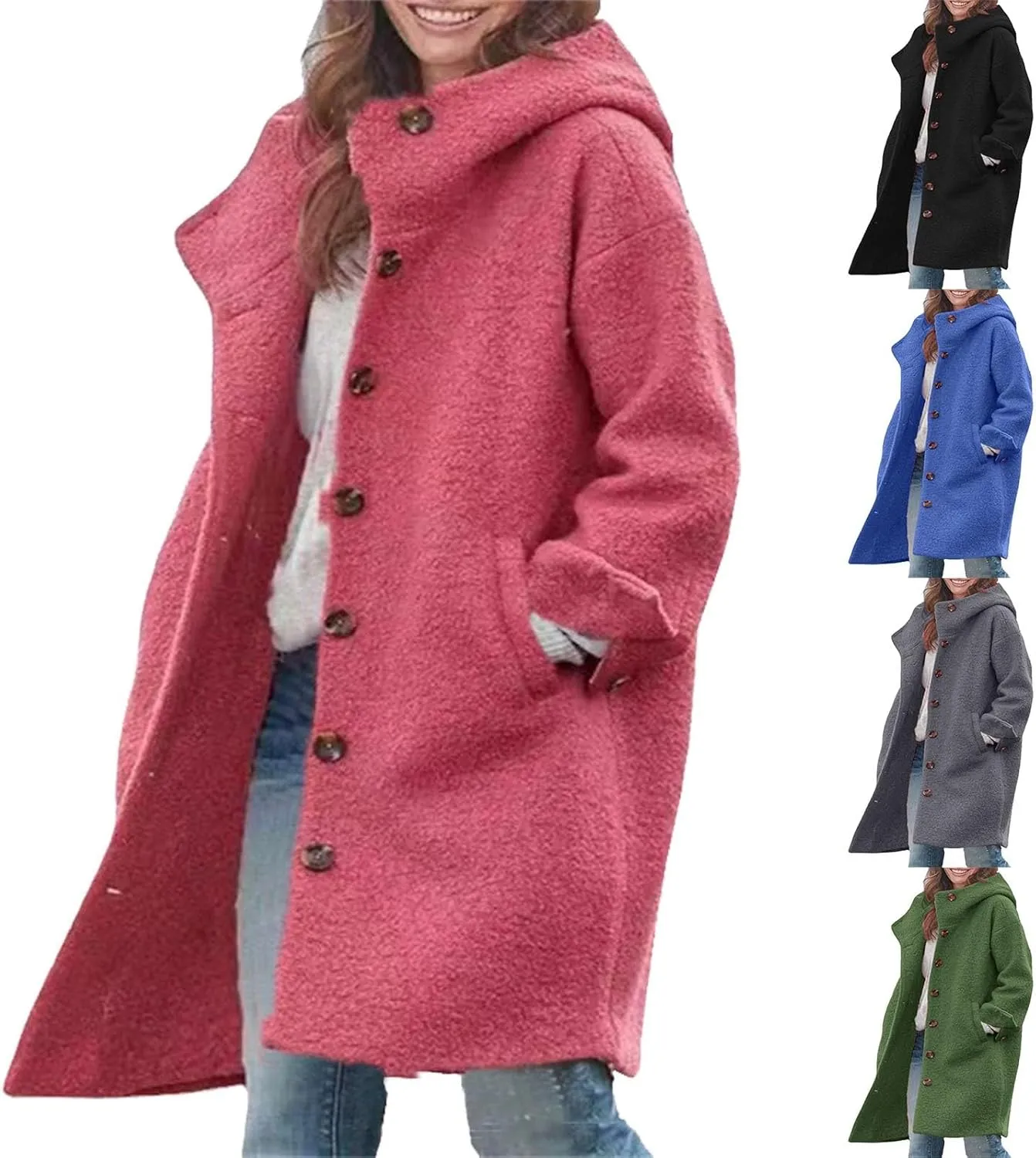 Women's Winter Windproof Warm Down Coats Coat Lapel Double-Breasted Daily Waterproof Female Jacket Snowboarding