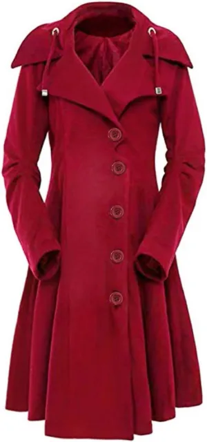 Women's Wool & Pea Coats Breasted Pea Coat for Women 2024 Trench Long Parkas