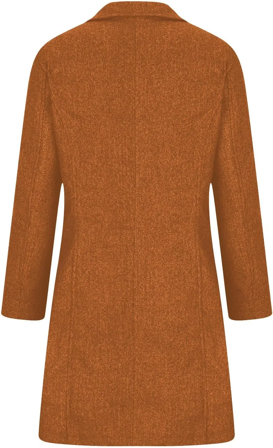 Wool Coats for Women Winter Thicken Wool Blend Pea Coat Stand Collar Single Breasted Casual Trench Coat Overcoat